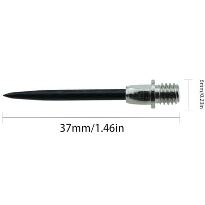 TAODAN 12PCS 37mm/1.46inch Long Dart Converter Steel Converter Dart Accessory Dart Steel Tip Conversion Points Metal Tip Dart Replacement Tip 2BA Hard Interchangeable Dart Steel Needle