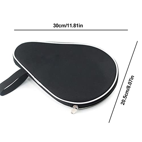 Table Tennis Bat Bag, Paddle Bat Pouch with Ball Storage Pocket, Table Tennis Racket Cover Waterproof Inner Liner
