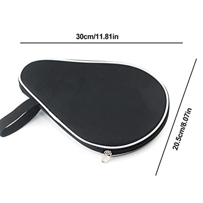 Table Tennis Bat Bag, Paddle Bat Pouch with Ball Storage Pocket, Table Tennis Racket Cover Waterproof Inner Liner