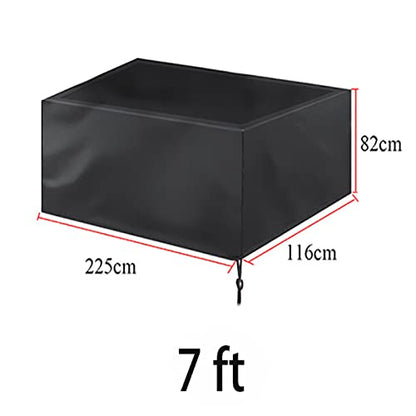 SEIWEI 7ft Billiard Table Dust Cover Outdoor Pool Table Cover Foldable and Waterproof Black - color: Black, size: 7ft