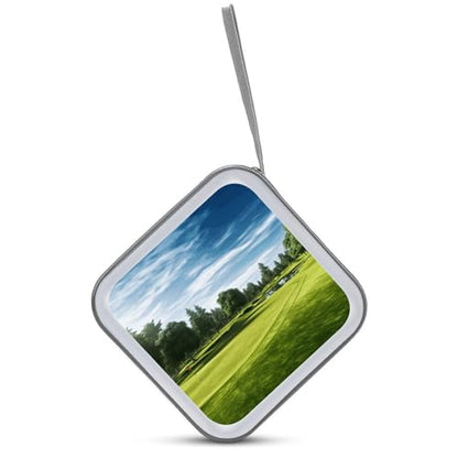 Golf Course Lawn CD Case 40 Capacity DVD Case with Zipper Disc Storage Organizer Portable CD Holder Storage Hard Plastic DVD Wallet Holder Organizer for Home Car Travel