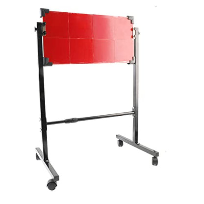 Table Tennis Rebound Board Rebounder with 8 Rubbers, Improved 2nd Generation Pingpong Return Board Self Training Equipment, Strong Steel Frame & Wheels (Stand Model) - style: 66 x 33cm - Stand Model
