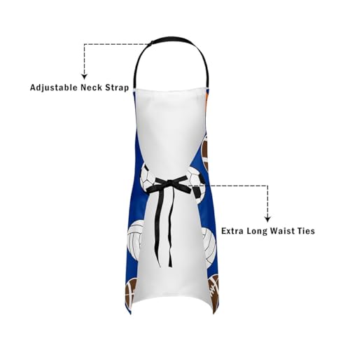 Castle Fairy Boy Soccer Kitchen Apron - color: Sport Ball