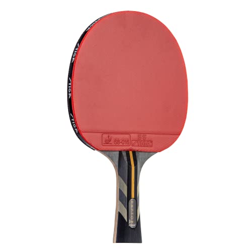 STIGA Raptor Performance Ping Pong Paddle - 7-ply Carbon Fiber Blade - 2mm Premiere Sponge for a Larger Sweet Spot - Flared Handle for Increased Control - Performance Table Tennis Racket