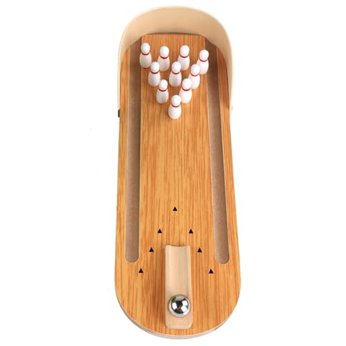 Desktops Tabletop Bowling Game Set, Toy, Wooden Wooden