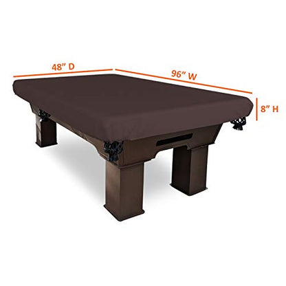 Covers & All Pool Table Cover, Made of 18 Oz Cover Tuff, Waterproof, Ideal for Extreme Weather (96" W x 48" D x 8" H, Coffee) - color: Coffee, size: 96" W x 48" D x 8" H