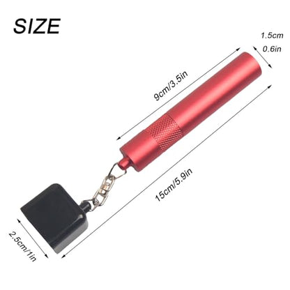 LAKE OF FIRE 3-in-1 Snooker/Pool Cue Tip Shaper with Repair Tool, Cue Tip Storage, and Billiard Chalk Holder - color: Red