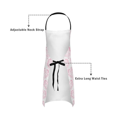 Manfei Blue Bowknot Kids Kitchen Apron - color: Baby Pink