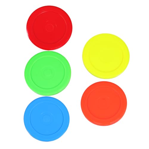 LIOOBO 5pcs Mini Air Hockey Pucks Smooth Replacement Pucks for Tabletop Hockey Game Compact Design for Boys and Girls and Adults Fun Indoor Game Accessories Suitable for Home and Office