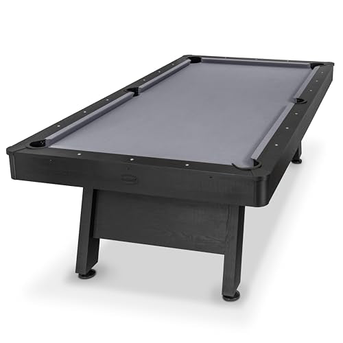 GoSports 7 and 8 ft Pool Tables with Wood Finish - Gray, Black, or Green Felt - Billiards Game Room Table for Adults & Family - Accessories Not Included - style: 8 ft Gray