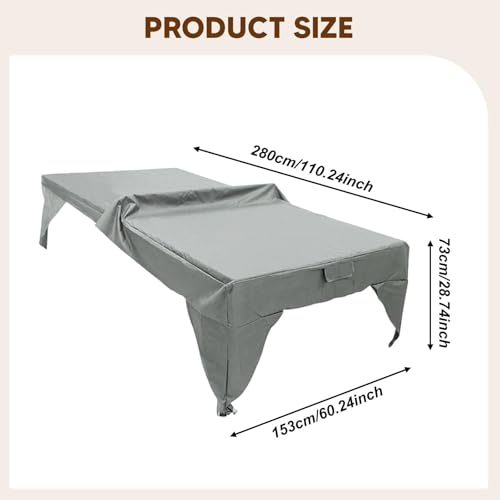 Waterproof, Rainproof Table Tennis Table Cover, Gray - color: Gray