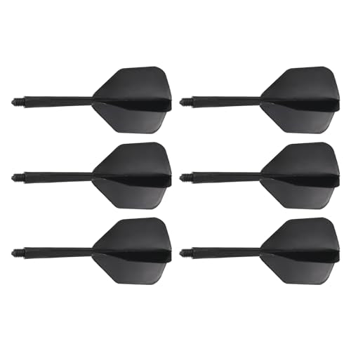 M METERXITY Integrated Dart Shaft and Flights- 2BA Screw in-one Dart Flight, Plastic Anti-Fall, Apply to Soft Tip Darts and Steel Tip Darts - color: Black