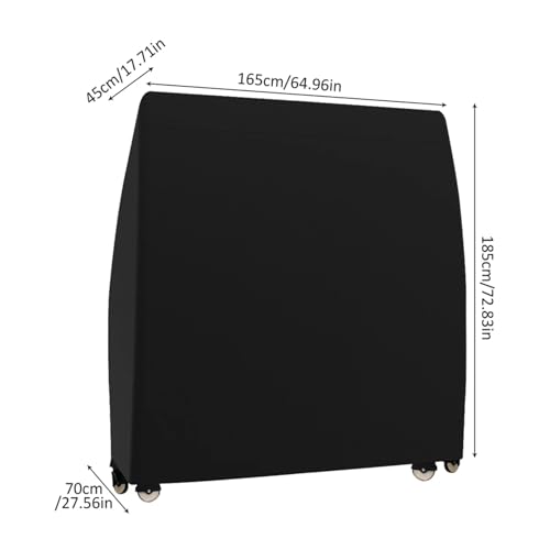 Table Tennis Cover Waterproof Ping Pong Indoor/Outdoor Dustproof Heavy Duty Polyester 165 X 70 185cm