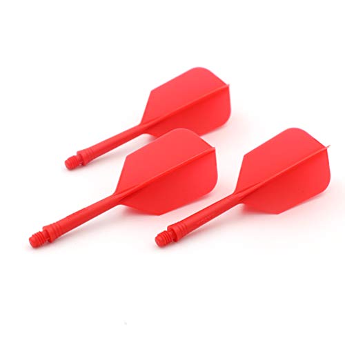 CUESOUL ROST Integrated Dart Shaft and Flights Medium,Slim Shape,Set of 3 - color: Red