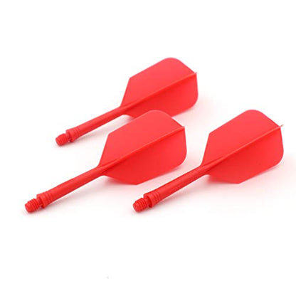 CUESOUL ROST Integrated Dart Shaft and Flights Medium,Slim Shape,Set of 3 - color: Red