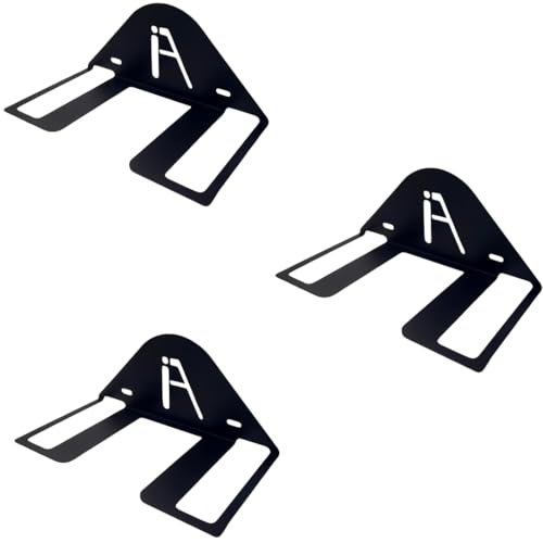IRON AMERICAN Ping Pong Wall Rack, Made in USA - 1.375 Inch Slot for Balls and 3.25 Inch Slot for Paddles, Ping Pong Ball Holder Table Tennis, Hardware Included 3-Pack - style: 3-PACK