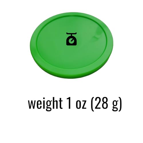 3.25-Inch (82mm) Fluorescent Air Hockey Pucks - Set of 2 - Durable 7mm Thick Pucks for Standard & Commercial Air Hockey Tables - High Visibility & Fast Gameplay