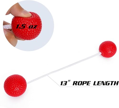 KH Ladderball Balls Set 6 Pack Replacement Balls Ladder Toss Game Balls Soft Golf Balls Safe for Kids - color: Red,Blue