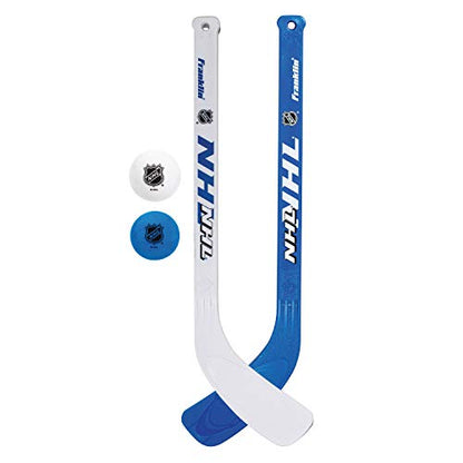Franklin Sports NHL Mini Hockey Stick and Ball Set - Kids Indoor Knee Hockey Game Set - Includes 2 Mini Sticks and 2 Foam Balls