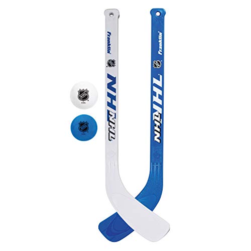 Franklin Sports NHL Mini Hockey Stick and Ball Set - Kids Indoor Knee Hockey Game Set - Includes 2 Mini Sticks and 2 Foam Balls