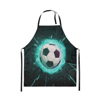 Manfei Volleyball Kids Kitchen Apron - color: Black Teal