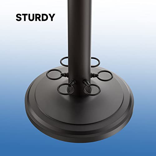 GSE Games & Sports Expert Stand-Style Metal Billiard Pool Cue Rack, Holds 6 Pool Cue Sticks (Several Colors Available) - color: Matte Black