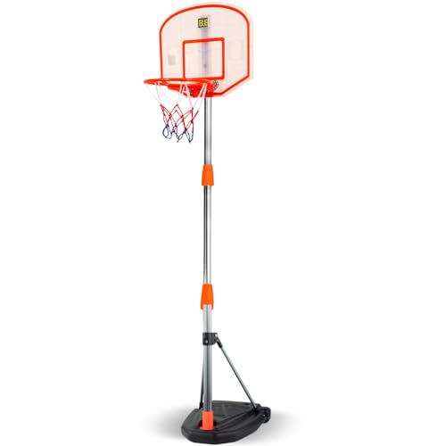 Pro Ball Portable Electronic Scoreboard Basketball Hoop for Kids, Adjustable Height Design up to 65”