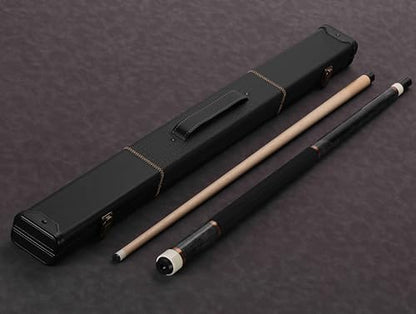 Pool Cue Stick Genuine Leather Cowhide Grip 58" 19 20oz 2 Piece with 12.5mm Tip,Canadian Maple Pro Billiard Cue,for Adults/Beginner/Pro Player. - color: Grey-20oz-Velvet Paint Grip-with Case