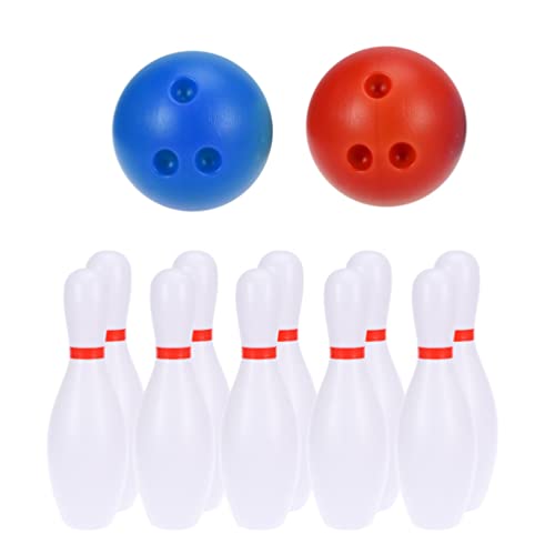 Zerodeko 2sets Miniature Bowling Model of Bowling for Dollhouse Decoration for Crafts Kindergarten Projects and Mini House Accessories