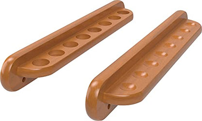 Viper 2-Piece Traditional Wall Mounted Solid Oak Billiard/Pool Cue Rack, Holds 8 Cues - style: Oak