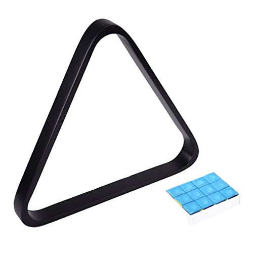 Solid Wood Pool Ball Rack Billiard Ball Triangle Rack, Pool Table Ball Holder Positioning Rack,2-1/4" Pool Ball Rack - color: Black
