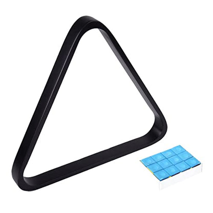 Solid Wood Pool Ball Rack Billiard Ball Triangle Rack, Pool Table Ball Holder Positioning Rack,2-1/4" Pool Ball Rack - color: Black