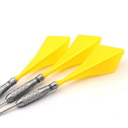 CUESOUL TRAJ AK8 New Integrated Dart Flights and Shafts Wave Shape,Very Slim Dart Flight 3 Sets - color: Diamond Shape-Yellow