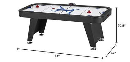 Fat Cat Storm 7 Foot Air Hockey Table for Adults with 80 CFM Motor, LED Electronic Scorer, Hockey Table with Pucks and Paddles Included