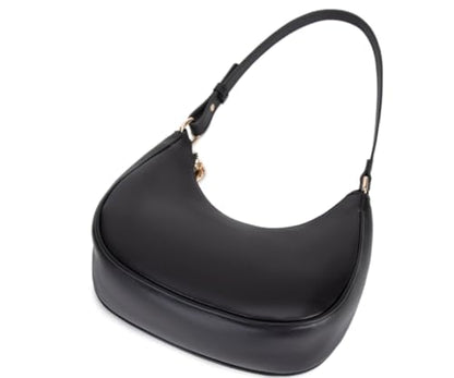 CYHTWSDJ Shoulder Bags for Women, Cute Hobo Tote Handbag Mini Clutch Purse with Zipper Closure - color: Moon Black