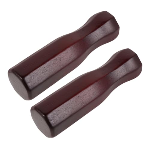 BESTonZON 2pcs Table Soccer Part Solid Wood Handles Replacement Foosball Machine Rods Enhance Grip Stability