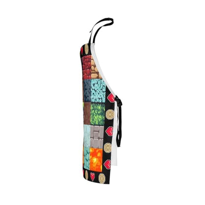 Castle Fairy Basketball Kitchen Apron - color: Game Plaid