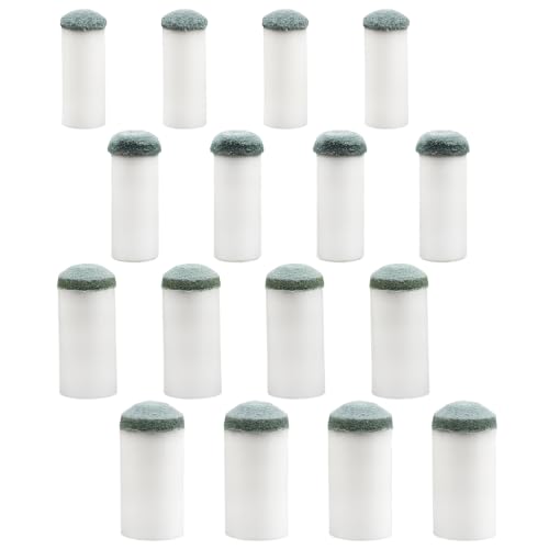 Jiozermi Slip On Pool Cue Tips Kit, Multi-Size Billiard Cue Tips Replacement with Storage Box, No Glue Needed - size: 9mm+10mm+12mm+13mm（20pcs）