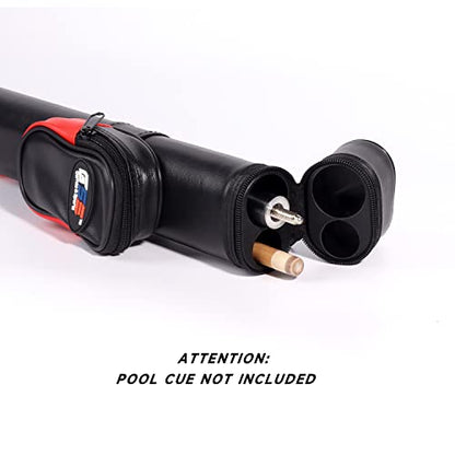 GSE Games & Sports Expert Billiard Cue Cases, 1x1 Deluxe Hard Billiard Pool Cue Stick Carrying Case, Pool Billiards Accessories (Several Colors Available) - color: Deluxe - Black/Red