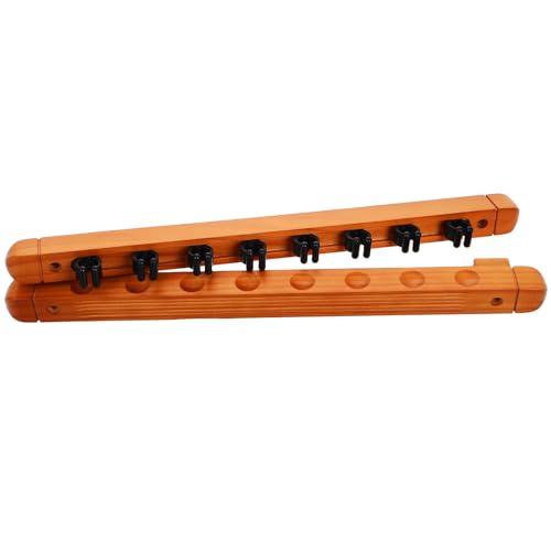 Cabilock Solid Wood Billiard Cue Rack Wall Mounted Roman Style Pool Stick Holder Space-saving Organizer for Game Rooms Lounges and Offices