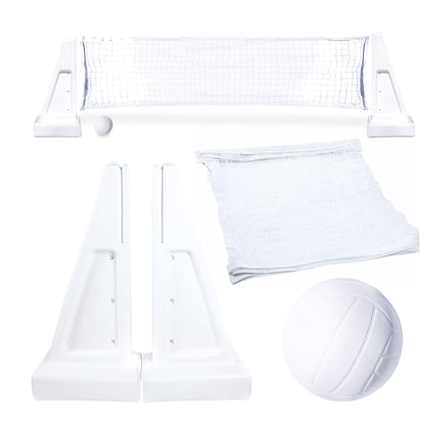 SWIMLINE Original Pool Volleyball Net Games Set with Ball Adjustable Up to 34 Feet Wide | for Kids & Adults | 2 Stable Water-Fill Bases | Easy Assembly Compatible W/Outdoor & Indoor Inground Pools - style: Classic Volleyball Game