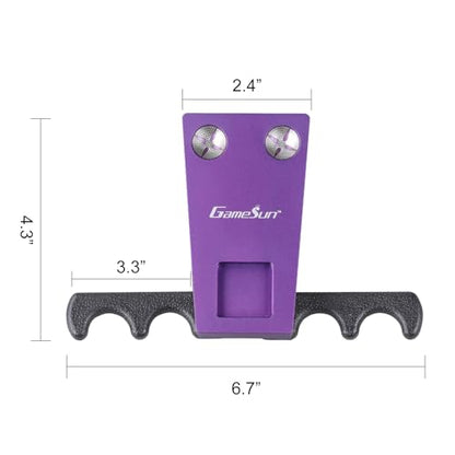 6 in 1 Portable Weighted Pool Cue Holder with Chalk Holder, Billiard Cue Tip Tool, Purple - color: Purple