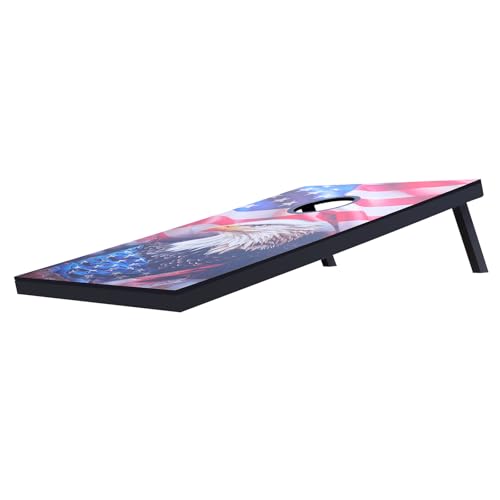 VEVOR Cornhole Set 4x2 ft Corn Hole Game Boards Wood Portable Toss Board - size: 3x2 ft America