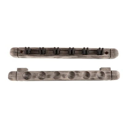 predolo 6 Hole Pool Cue Rack for Billiard Sticks Wall Mounted Holder, Gray