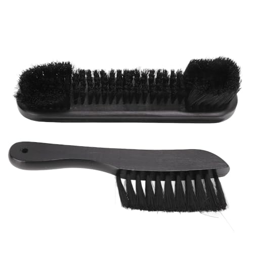 Table Brush Kit with 8.5in Rail Brush - Wooden Billiards Pool Table and Rail Brush Set for Felt and Rail Cleaning Essential Billiards Accessories