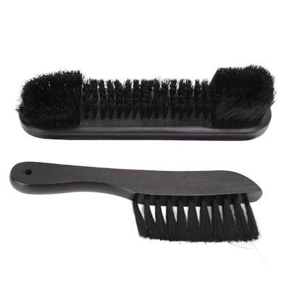 Table Brush Kit with 8.5in Rail Brush - Wooden Billiards Pool Table and Rail Brush Set for Felt and Rail Cleaning Essential Billiards Accessories