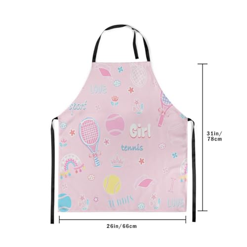 Castle Fairy Boy Soccer Kitchen Apron - color: Pink Tennis