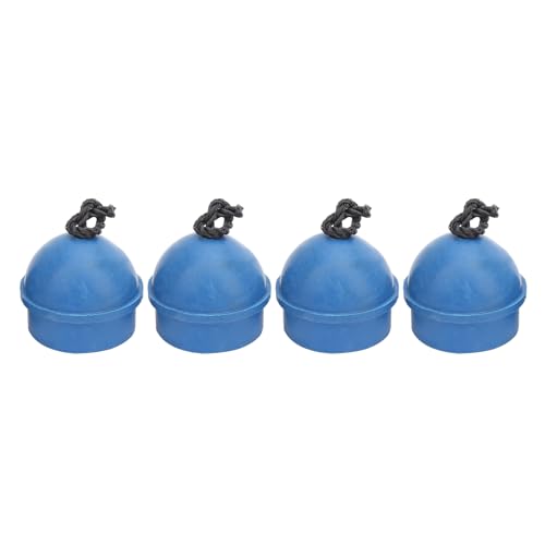 4Pcs Pool Chalk Holder, 1.6 x 1.4 x 1.6in Cue Chalk Holder Pool Billiards, Rubber Billiard Chalk Holder with 10.2in Cord for Billiards Professional or Enthusiast, Blue