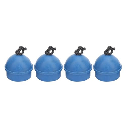 4Pcs Pool Chalk Holder, 1.6 x 1.4 x 1.6in Cue Chalk Holder Pool Billiards, Rubber Billiard Chalk Holder with 10.2in Cord for Billiards Professional or Enthusiast, Blue