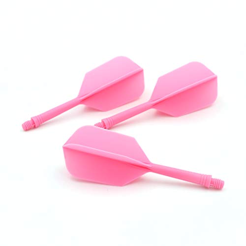 CUESOUL ROST Integrated Dart Shaft and Flights Medium,Slim Shape,Set of 3 - color: Pink